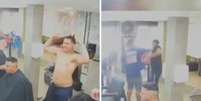 Câmeras de segurança mostram Pedro sem camisa | Pedro sendo agredido  Foto: Reprodução | Instagram