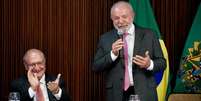 Lula e Alckmin durante a Reunião Ministerial nesta terça-feira, 31  Foto: Cadu Gomes/VPR
