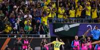 Gabriel Martinelli comemora gol pelo Brasil  Foto: Rich Storry / Getty Images