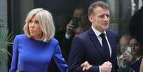 C&acirc;meras flagraram briga entre Macron e Brigitte em 2025, e cena viralizou  Foto: ANSA / Ansa - Brasil