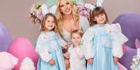 Virg&iacute;nia com os filhos no domingo de P&aacute;scoa  Foto: Reprodu&ccedil;&atilde;o/Instagram
