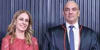 O ministro Alexandre de Moraes e a esposa dele, Viviane Barci de Moraes  Foto: Divulga&ccedil;&atilde;o/STF / Perfil Brasil