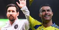 Messi e Cristiano Ronaldo representaram a maior rivalidade entre jogadores deste s&eacute;culo.  Foto: Reprodu&ccedil;&atilde;o/@InterMiamiCF e @AlNassrFC via X / Estad&atilde;o