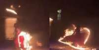 P&acirc;nico! Dan&ccedil;arina famosa &eacute; envolvida por chamas durante espet&aacute;culo com fogo  Foto: Reprodu&ccedil;&atilde;o/X / Contigo