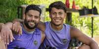 Jovens da base, como o filho do Hulk, participaram das atividades no CT do Atlético –  Foto: Divulgação/Atlético MG / Jogada10