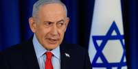 O primeiro-ministro israelense, Benjamin Netanyahu, afirmou neste domingo que seu pa&iacute;s havia neutralizado a amea&ccedil;a de uma invas&atilde;o do Hezbollah. Imagem de arquivo (19 de mar&ccedil;o de 2026).  Foto: REUTERS - Ronen Zvulun / RFI