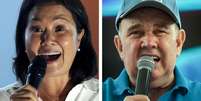 Keiko Fujimori e Rafael L&oacute;pez Aliaga lideram a inten&ccedil;&atilde;o de votos  Foto: AFP via Getty Images / BBC News Brasil