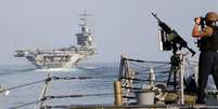 O bloqueio da Marinha dos EUA anunciado pelo presidente Donald Trump teve início na segunda (14/04).  Foto: DW / Deutsche Welle