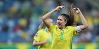 Angelina marcou o terceiro gol do Brasil sobre a Z&acirc;mbia Foto: Esporte News Mundo