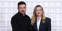 Meloni recebeu Zelensky no Palácio Chigi nesta quarta  Foto: ANSA / Ansa - Brasil