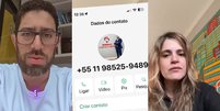Montagem: L&ecirc;nin Franco e Claudia Castelo Branco compartilharam como foram v&iacute;timas do golpe do falso gerente Foto: Reprodu&ccedil;&atilde;o/Redes Sociais