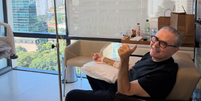 Luis Roberto inicia primeiro sess&atilde;o de tratamento  Foto: Reprodu&ccedil;&atilde;o/Instagram