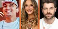 Jo&atilde;o Gomes, Claudia Leitte e Alok.  Foto: Divulga&ccedil;&atilde;o/Arte Portal de Prefeitura / Portal de Prefeitura