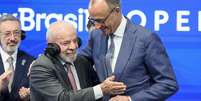 Lula e Friedrich Merz durante encontro na Alemanha  Foto: ANSA / Ansa - Brasil