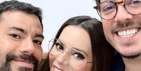 Fabio Porchat, Sandy e Pedro Andrade  Foto: Reprodução/Instagram