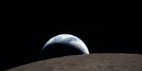 Foto fornecida pela NASA mostra o &ldquo;Earthset&rdquo;, capturado pela tripula&ccedil;&atilde;o da Artemis II  Foto: Nasa/Reprodu&ccedil;&atilde;o