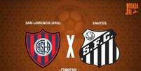 Foto: Jogada10 - Legenda: San Lorenzo e Santos duelam pela Sul-Americana / Jogada10