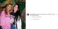 Maressa chama Piovani de 'suja' e 'desprezível' após polêmica da atriz com Virginia  Foto: Reprodução/Instagram @subcelebrities