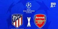 Foto: Jogada10 - Legenda: Atl&eacute;tico de Madrid e Arsenal duelam pela Champions / Jogada10