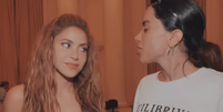 Shakira e Anitta ensaiam antes de show em Copacabana  Foto: Reprodução/Instagram