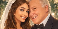 Bilionário fundador de administradora de resorts, Stephen Cloobeck decidiu manter casamento com modelo 36 anos mais nova, Adva Lavie; ela é acusada de extorquir homens ricos e briga na Justiça para retirar tornozeleira eletrônica  Foto: Reprodução/New York Post