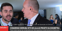 Manifestante invade entrevista do deputado federal Cabo Gilberto Silva  Foto: Reprodu&ccedil;&atilde;o/Globoplay