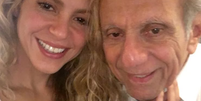 Shakira com o pai William Mebarak Chadid  Foto: Reprodução/Instagram