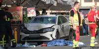 Veículo usado por motorista para avançar sobre pedestres em Leipzig  Foto: DW / Deutsche Welle