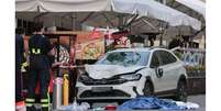 Duas pessoas morreram e várias outras ficaram feridas nesta segunda-feira, 4 de maio de 2026, depois que um carro invadiu uma área de pedestres em Leipzig, no leste da Alemanha  Foto: © Photo Sipa/DPA/Jan Woitas / RFI