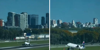 Avião arremete após tentar pousar no Aeroparque, em Buenos Aires  Foto: Reprodução/X/turbinetraveler