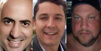 Wellington Oliveira e Fernando Moreira Souto morreram no acidente; Leonardo foi socorrido mas n&atilde;o resistiu  Foto: Reprodu&ccedil;&atilde;o/TV Globo e Redes sociais