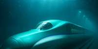 Trem-bala por baixo do mar vai viajar a 250 km/h conectando cidades chinesas em minutos  Foto: Representa&ccedil;&atilde;o criada com IA