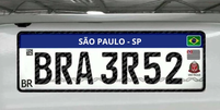  Placa de carro  Foto: Arte: Mundo do Autom&oacute;vel para PCD