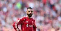 Mohamed Salah (Liverpool) durante jogo contra o Crystal Palace, no dia 25.04.2026. Foto: Sportimage Ltd / Alamy