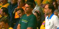 Pr&eacute;-candidato a presidente, Fl&aacute;vio Bolsonaro participou de ato em Santa Catarina que lan&ccedil;ou pr&eacute;-candidaturas do partido. Entre elas, a de Carlos Bolsonaro, ex-vereador do Rio, ao Senado Foto: @FlavioBolsonaro via YouTube / Estad&atilde;o