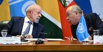 Mauro Vieira conversou com seu hom&oacute;logo de Teer&atilde;, Abbas Araghchi, na &Iacute;ndia  Foto: ANSA / Ansa - Brasil