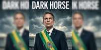 Na imagem, o cartaz de "Dark Horse", filme que narra a vida de Jair Bolsonaro  Foto: Reprodu&ccedil;&atilde;o / Perfil Brasil