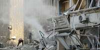 Drones russos destroem edif&iacute;cio de nove andares em Kiev  Foto: ANSA / Ansa - Brasil