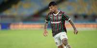 Lucho Acosta (Fluminense) durante jogo contra o Oper&aacute;rio-PR, no dia 12.05.2026. Foto: Associated Press / Alamy