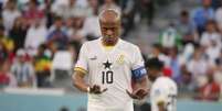 André Ayew durante a Copa do Mundo de 2022 por Gana –  Foto: Divulgação/GFA Communications / Jogada10