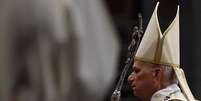 O Papa Le&atilde;o XIV preside a missa f&uacute;nebre do Cardeal Emil Paul Tscherrig na Bas&iacute;lica de S&atilde;o Pedro, no Vaticano, em 15 de maio de 2026. REUTERS/Guglielmo Mangiapane/Foto de arquivo  Foto: Reuters