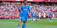 Vinicius Jr fez o &uacute;nico gol do Real Madrid na vit&oacute;ria sobre o Sevilla Foto: Divulga&ccedil;&atilde;o/Real Madrid