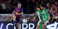 Fermin Lopez na vit&oacute;ria do Barcelona contra o Betis  Foto: David Ramirez/Soccrates/Getty Images