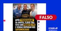 Fotografia com Fl&aacute;vio Bolsonaro foi editada para acrescentar detergentes Yp&ecirc;. Foto: Reprodu&ccedil;&atilde;o/TikTok / Estad&atilde;o