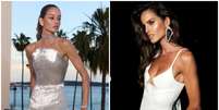 Izabel Goulart em foto atual, no Festival de Cannes (&agrave; esquerda) e em janeiro de 2025   Foto: Reprodu&ccedil;&atilde;o/Instagram