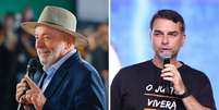 Lula ganhou vantagem em pesquisas de inten&ccedil;&otilde;es de voto ap&oacute;s envolvimento de Fl&aacute;vio Bolsonaro com Daniel Vorcaro  Foto: Montagem: Ricardo Stuckert / PR e Marina Uezima/Ag&ecirc;ncia O Dia/Estad&atilde;o Conte&uacute;do