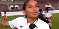 Sarah Aysha relata ofensas durante partida Foto: Reprodu&ccedil;&atilde;o/Sportv