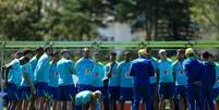 Jogadores da Sele&ccedil;&atilde;o Brasileira na Granja Comary  Foto: Buda Mendes/Getty Images