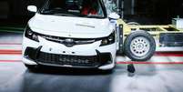 Prote&ccedil;&atilde;o do Toyota Statlet foi considerada insuficiente pelo Global NCAP Foto: Divulga&ccedil;&atilde;o/Global NCAP / Estad&atilde;o