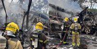 Acidente mata ao menos oito pessoas em rodovia em MG  Foto: Corpo de Bombeiros Militar de Minas Gerais